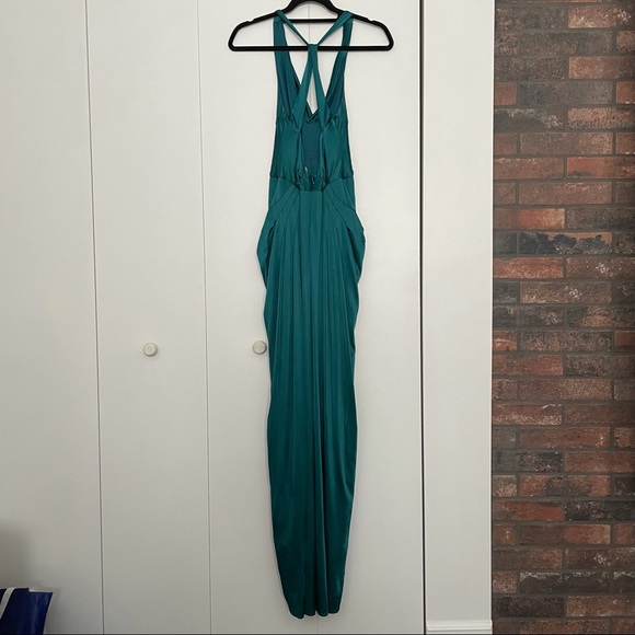 BCBGMaxAzria Teal Gown size XS - Picture 2 of 9